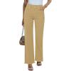 imageGRAPENT Straight Leg Jeans for Women High Waisted Stretchy Frayed Raw Hem Loose Denim Pants Casual Baggy Jean TrousersBritish Khaki