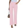 imageGRAPENT Straight Leg Jeans for Women High Waisted Stretchy Frayed Raw Hem Loose Denim Pants Casual Baggy Jean TrousersCandy Pink