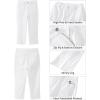 imageGRAPENT Capri Jeans for Women High Waisted Stretchy Denim Capris Front Seamed Cropped Skinny Slim Fit Jeans with PocketsCream White