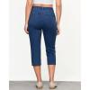 imageGRAPENT Capri Jeans for Women High Waisted Stretchy Denim Capris Front Seamed Cropped Skinny Slim Fit Jeans with PocketsDark Blue