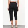 imageGRAPENT Capri Jeans for Women High Waisted Stretchy Denim Capris Front Seamed Cropped Skinny Slim Fit Jeans with PocketsTrue Black