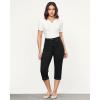 imageGRAPENT Capri Jeans for Women High Waisted Stretchy Denim Capris Front Seamed Cropped Skinny Slim Fit Jeans with PocketsTrue Black
