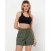 imageGRAPENT Athletic Shorts for Women High Waisted Casual Exercise Hiking Quick Dry Sports Gym Running Shorts with PocketsArmy Green