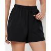 imageGRAPENT Athletic Shorts for Women High Waisted Casual Exercise Hiking Quick Dry Sports Gym Running Shorts with PocketsBlack