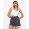 imageGRAPENT Athletic Shorts for Women High Waisted Casual Exercise Hiking Quick Dry Sports Gym Running Shorts with PocketsDark Gray