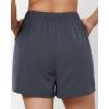 imageGRAPENT Athletic Shorts for Women High Waisted Casual Exercise Hiking Quick Dry Sports Gym Running Shorts with PocketsDark Gray