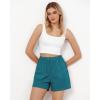 imageGRAPENT Athletic Shorts for Women High Waisted Casual Exercise Hiking Quick Dry Sports Gym Running Shorts with PocketsHarbor Blue