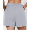 imageGRAPENT Athletic Shorts for Women High Waisted Casual Exercise Hiking Quick Dry Sports Gym Running Shorts with PocketsLight Gray
