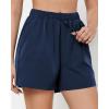 imageGRAPENT Athletic Shorts for Women High Waisted Casual Exercise Hiking Quick Dry Sports Gym Running Shorts with PocketsNavy Blue