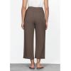 imageGRAPENT Linen Pants for Women High Waisted Wide Leg Capri Elastic Waist Casual Beach Flowy Cropped Summer Capris PantsBrown