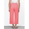 imageGRAPENT Linen Pants for Women High Waisted Wide Leg Capri Elastic Waist Casual Beach Flowy Cropped Summer Capris PantsSalmon Pink