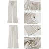 imageGRAPENT Striped Pants for Women High Waisted Wide Leg Cotton Linen Trendy Beach Pull On Elastic Waist Casual Flowy PantsBeige Blue Stripe