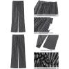 imageGRAPENT Striped Pants for Women High Waisted Wide Leg Cotton Linen Trendy Beach Pull On Elastic Waist Casual Flowy PantsBlack White Stripe