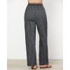 imageGRAPENT Striped Pants for Women High Waisted Wide Leg Cotton Linen Trendy Beach Pull On Elastic Waist Casual Flowy PantsBlack White Stripe