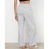 imageGRAPENT Striped Pants for Women High Waisted Wide Leg Cotton Linen Trendy Beach Pull On Elastic Waist Casual Flowy PantsWhite Black Stripe