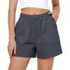 imageGRAPENT Athletic Shorts for Women High Waisted Casual Exercise Hiking Quick Dry Sports Gym Running Shorts with PocketsDark Gray