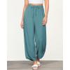 imageGRAPENT Linen Pants Women High Waisted Wide Leg Casual Beach Pull On Elastic Waist Summer Cropped Pants with PocketsLake