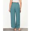 imageGRAPENT Linen Pants Women High Waisted Wide Leg Casual Beach Pull On Elastic Waist Summer Cropped Pants with PocketsLake