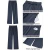 imageGRAPENT Linen Pants Women Wide Leg High Waisted Flowy Summer Beach Elastic Waist Pull On Baggy Palazzo Pants with PocketDark Blue