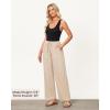imageGRAPENT Linen Pants for Women Wide Leg High Waisted Baggy Drawstring Elastic Waist Palazzo Trousers Pants with PocketsLight Beige