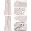 imageGRAPENT Linen Pants for Women Wide Leg High Waisted Baggy Drawstring Elastic Waist Palazzo Trousers Pants with PocketsNatural
