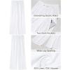 imageGRAPENT Linen Pants for Women Wide Leg High Waisted Baggy Drawstring Elastic Waist Palazzo Trousers Pants with PocketsWhite