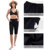 imageGRAPENT Swim Capris for Women High Waisted 15 Beach Swim Pants Long Board Shorts Swimsuit Bottoms with Brief PocketsBlack