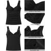 imageGRAPENT Tankini Tops for Women Twist Front Keyhole Bathing Suits Swim Tankini Swimsuits Padded Ruched Swimwear Top OnlyBlack