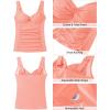 imageGRAPENT Tankini Tops for Women Twist Front Keyhole Bathing Suits Swim Tankini Swimsuits Padded Ruched Swimwear Top OnlyPeach Pink