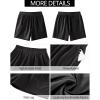 imageGRAPENT Wide Leg Shorts for Women Pull on Shorts with Deep Pockets for Casual Gym Pants Walking AthleticBlack