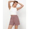 imageGRAPENT Wide Leg Shorts for Women Pull on Shorts with Deep Pockets for Casual Gym Pants Walking AthleticCoral Pink