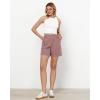 imageGRAPENT Wide Leg Shorts for Women Pull on Shorts with Deep Pockets for Casual Gym Pants Walking AthleticCoral Pink