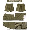 imageGRAPENT Wide Leg Shorts for Women Pull on Shorts with Deep Pockets for Casual Gym Pants Walking AthleticOlive Green