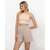imageGRAPENT Wide Leg Shorts for Women Pull on Shorts with Deep Pockets for Casual Gym Pants Walking AthleticRose Dust