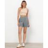 imageGRAPENT Wide Leg Shorts for Women Pull on Shorts with Deep Pockets for Casual Gym Pants Walking AthleticUltimate Gray
