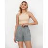 imageGRAPENT Wide Leg Shorts for Women Pull on Shorts with Deep Pockets for Casual Gym Pants Walking AthleticUltimate Gray