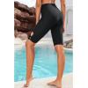 imageGRAPENT Swim Shorts Women High Waisted Cutout Beach Long Board Shorts Swimwear 11 Inseam Short Swim Pants Bottom OnlyBlack