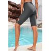 imageGRAPENT Swim Shorts Women High Waisted Cutout Beach Long Board Shorts Swimwear 11 Inseam Short Swim Pants Bottom OnlyGrey