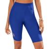 imageGRAPENT Swim Shorts Women High Waisted Cutout Beach Long Board Shorts Swimwear 11 Inseam Short Swim Pants Bottom OnlyNautical Blue