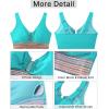 imageGRAPENT Bikini Top for Women Color Block U Hook Padded Adjustable Straps Bathing Suit Swim Tops Only Beach Resort WearAqua Blue