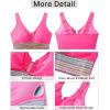 imageGRAPENT Bikini Top for Women Color Block U Hook Padded Adjustable Straps Bathing Suit Swim Tops Only Beach Resort WearNeon Pink