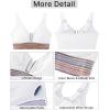 imageGRAPENT Bikini Top for Women Color Block U Hook Padded Adjustable Straps Bathing Suit Swim Tops Only Beach Resort WearWhite
