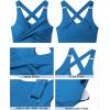 imageGRAPENT Bikini Tops for Women Twist Front Ruched Bathing Suit Adjustable Crisscross Back Cropped Tankini Swim Top OnlyMykonos Blue