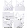 imageGRAPENT Bikini Tops for Women Twist Front Ruched Bathing Suit Adjustable Crisscross Back Cropped Tankini Swim Top OnlyWhite