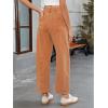 imageGRAPENT Barrel Jeans for Women High Waisted Trendy Wide Leg Baggy Ankle Length Stretchy Denim Trouser Jeans with PocketsCaramel