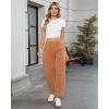 imageGRAPENT Barrel Jeans for Women High Waisted Trendy Wide Leg Baggy Ankle Length Stretchy Denim Trouser Jeans with PocketsCaramel