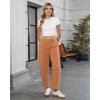 imageGRAPENT Barrel Jeans for Women High Waisted Trendy Wide Leg Baggy Ankle Length Stretchy Denim Trouser Jeans with PocketsCaramel