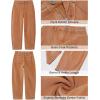 imageGRAPENT Barrel Jeans for Women High Waisted Trendy Wide Leg Baggy Ankle Length Stretchy Denim Trouser Jeans with PocketsCaramel