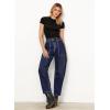 imageGRAPENT Barrel Jeans for Women High Waisted Trendy Wide Leg Baggy Ankle Length Stretchy Denim Trouser Jeans with PocketsNightfall Blue
