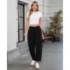 imageGRAPENT Barrel Jeans for Women High Waisted Trendy Wide Leg Baggy Ankle Length Stretchy Denim Trouser Jeans with PocketsTrue Black